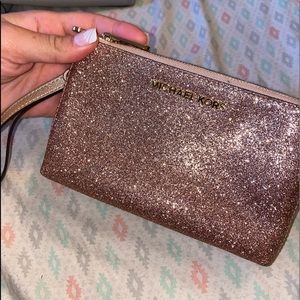 Rose Gold Michael Kors Wristlet